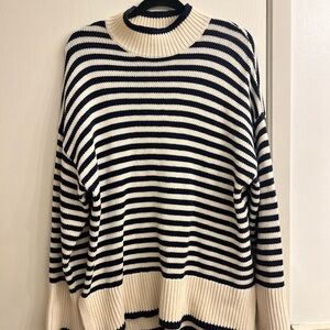 Striped blue and white sweater